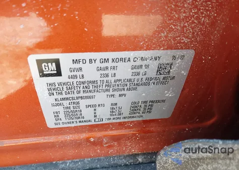 2023 Buick Encore Gx Preferred Awd from USA, damaged, VIN KL4MMCSL9PB000697